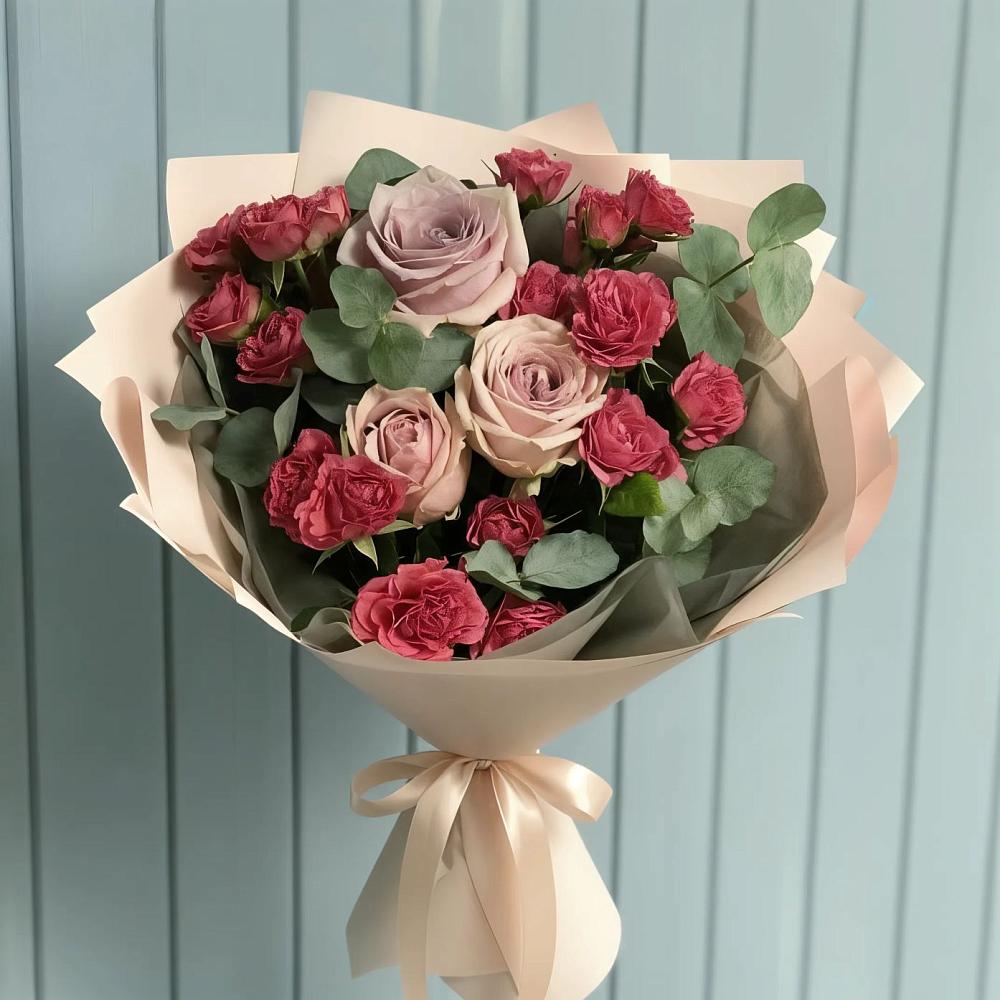 Букет цветов из: Гвоздики и Розы в Кардоникской