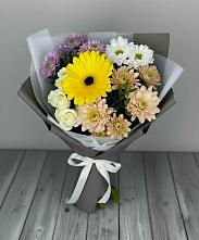 Букет цветов из:  Розы, Герберы и Хризантемы #REPLACE_PRED# Кардоникской