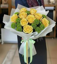 Букет цветов из:  Хризантемы и Розы #REPLACE_PRED# Кардоникской