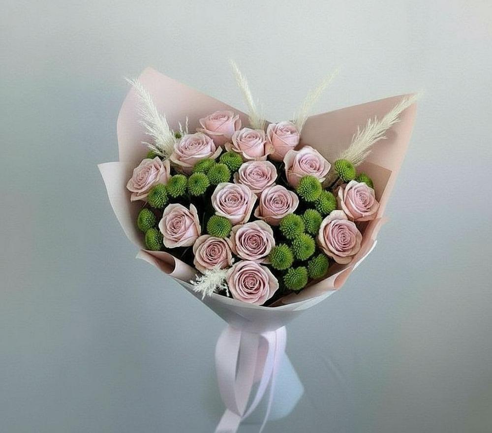 Букет цветов из: Розы и Хризантемы в Кардоникской