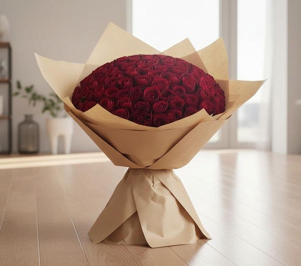 Букет 101 Красная роза в Кардоникской