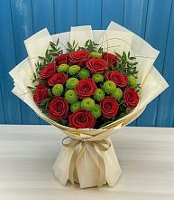 Букет цветов из:  Розы и Хризантемы #REPLACE_PRED# Кардоникской