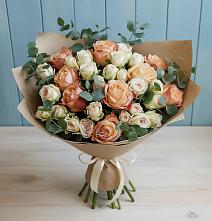 Букет цветов из:  Альстромерии и Розы в Кардоникской