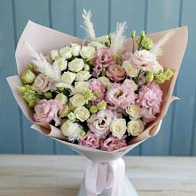 Букет цветов из:  Альстромерии и Розы #REPLACE_PRED# Кардоникской
